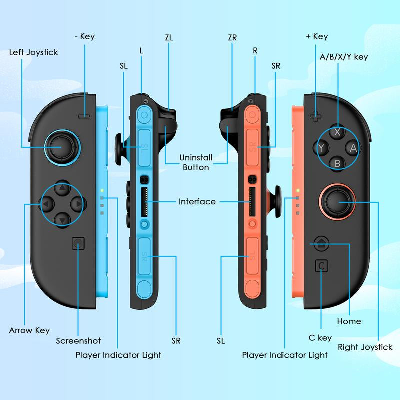 JORREP Game Controller (L/R) Switch Controller 2 - Wireless Game Controller Console for Switch 2