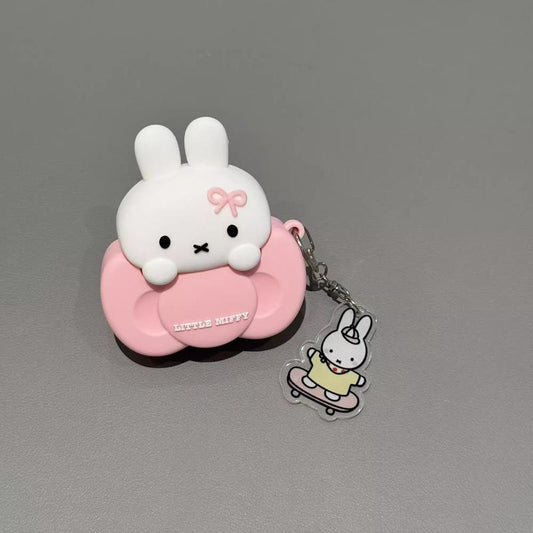 1 Butterfly Knot Rabbit Earphone Case,Cute Wireless Bluetooth Earphone Case, Drop Resistant, Durable and Stylish Accessory, Suitable for Airpods Pro3/1/2/3/4/Pro/Pro2(Different Models May Have Different Shapes)